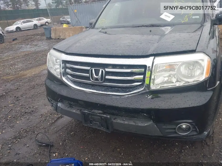 5FNYF4H79CB017752 2012 Honda Pilot Ex-L