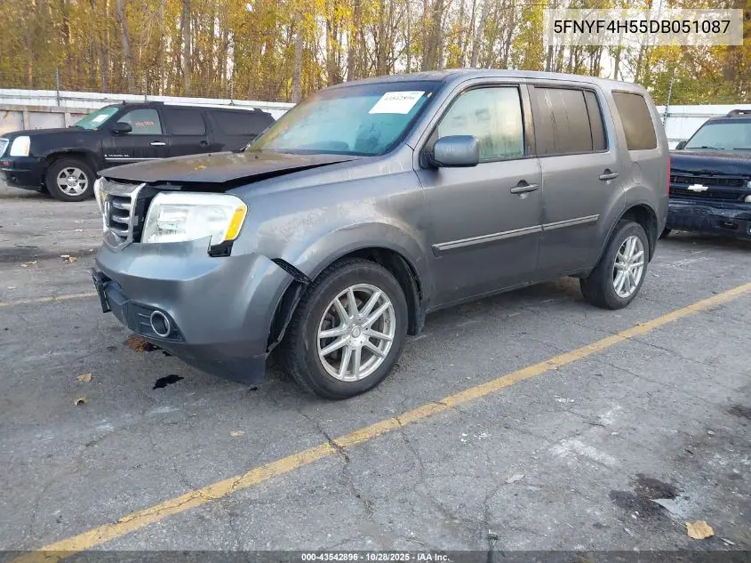 5FNYF4H55DB051087 2013 Honda Pilot Ex-L