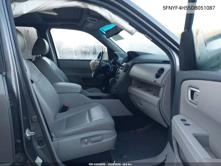 5FNYF4H55DB051087 2013 Honda Pilot Ex-L