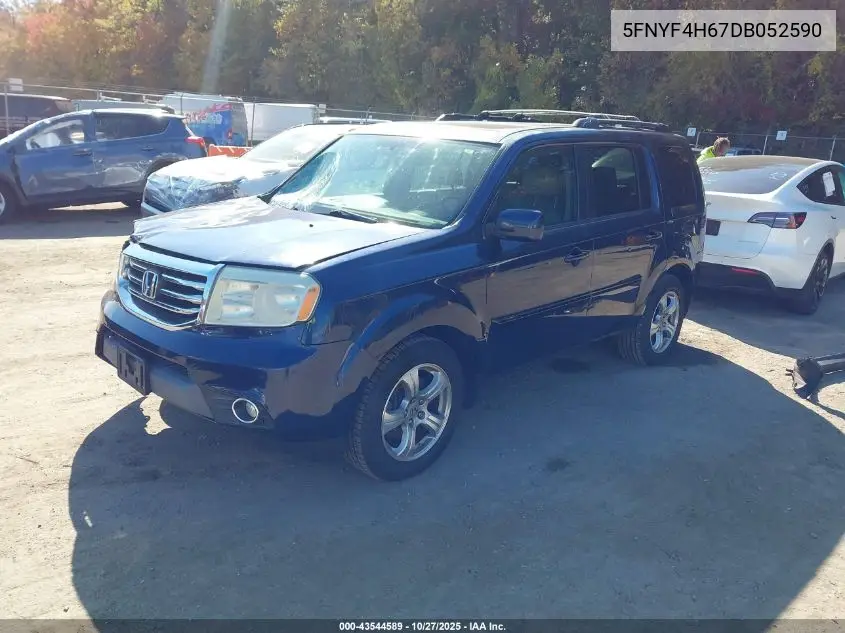 5FNYF4H67DB052590 2013 Honda Pilot Ex-L