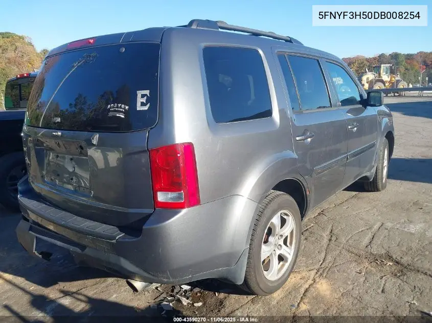 5FNYF3H50DB008254 2013 Honda Pilot Ex-L