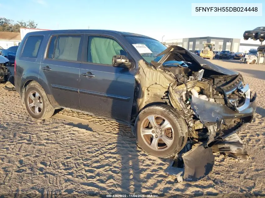 5FNYF3H55DB024448 2013 Honda Pilot Ex-L