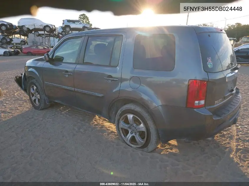 5FNYF3H55DB024448 2013 Honda Pilot Ex-L