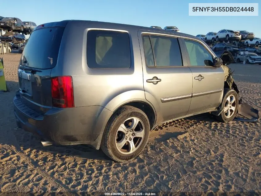 5FNYF3H55DB024448 2013 Honda Pilot Ex-L