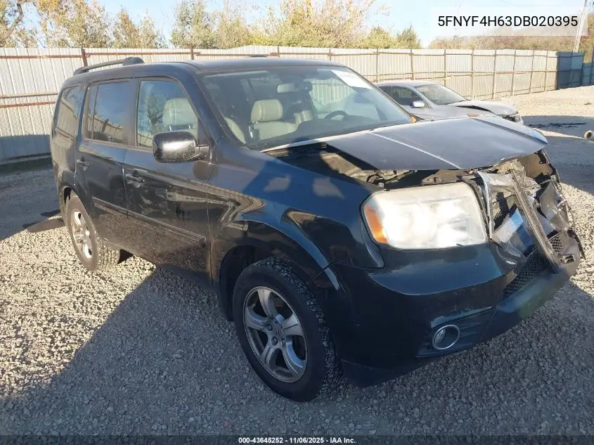 5FNYF4H63DB020395 2013 Honda Pilot Ex-L