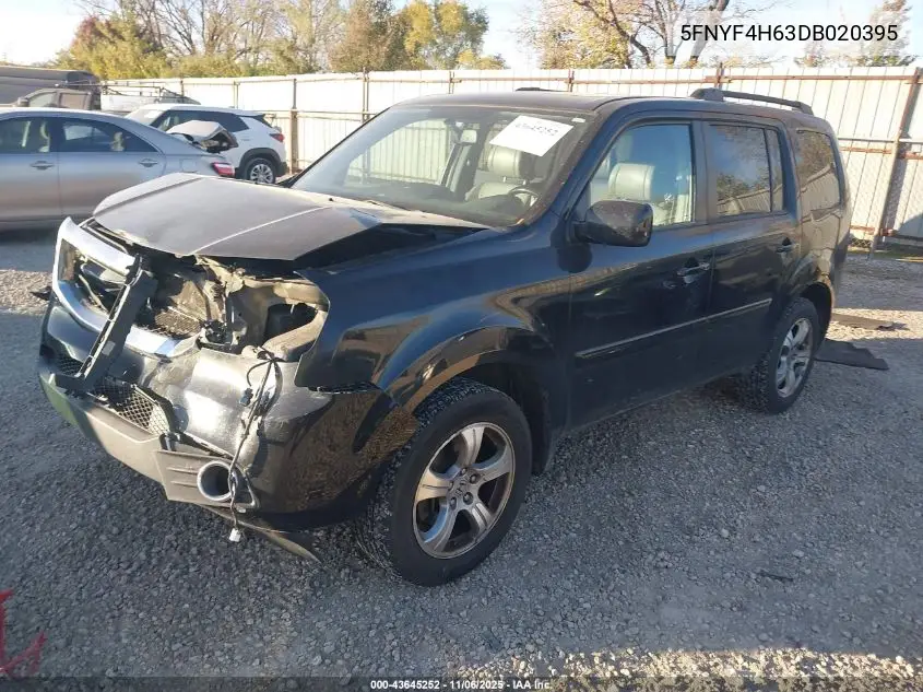 5FNYF4H63DB020395 2013 Honda Pilot Ex-L