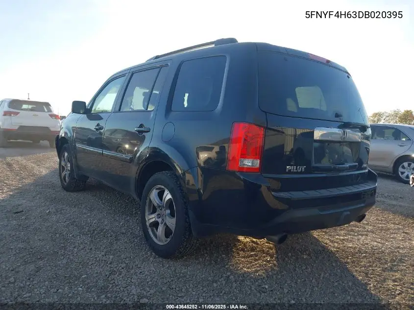 5FNYF4H63DB020395 2013 Honda Pilot Ex-L