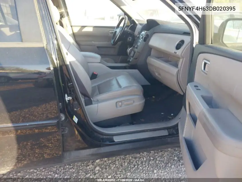 5FNYF4H63DB020395 2013 Honda Pilot Ex-L