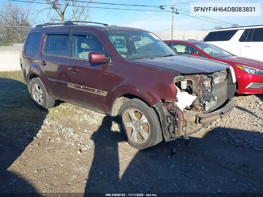5FNYF4H64DB083831 2013 Honda Pilot Ex-L