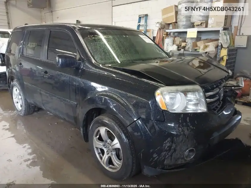 5FNYF4H5XDB043261 2013 Honda Pilot Ex-L