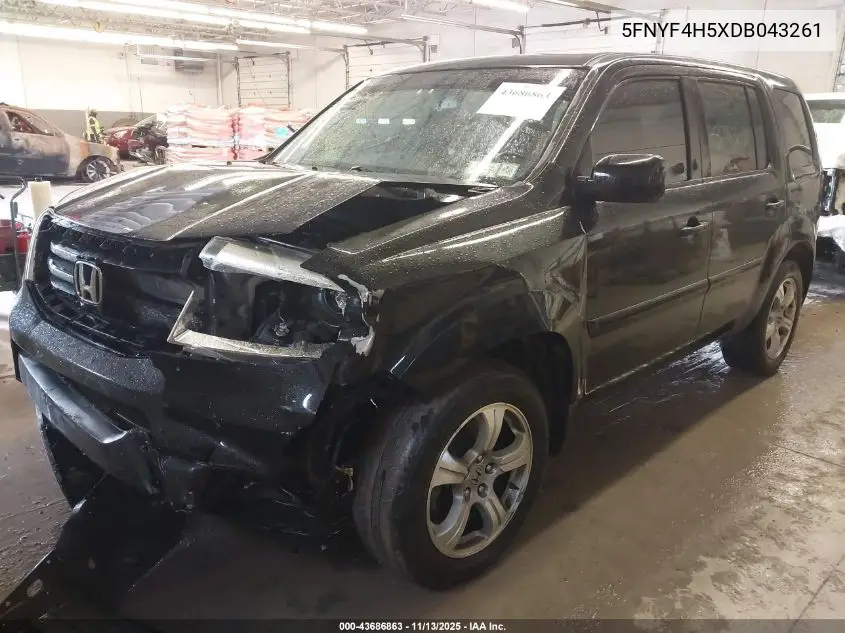 5FNYF4H5XDB043261 2013 Honda Pilot Ex-L