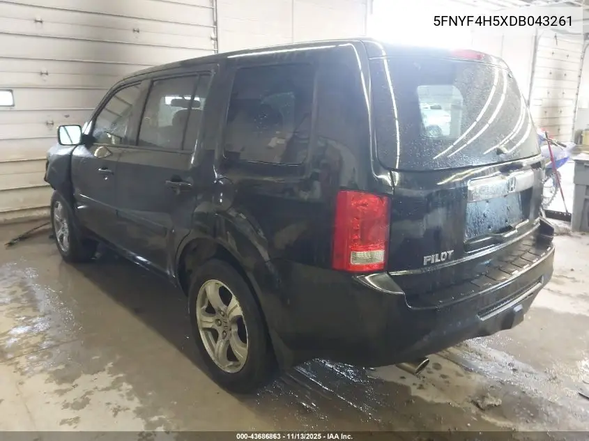 5FNYF4H5XDB043261 2013 Honda Pilot Ex-L