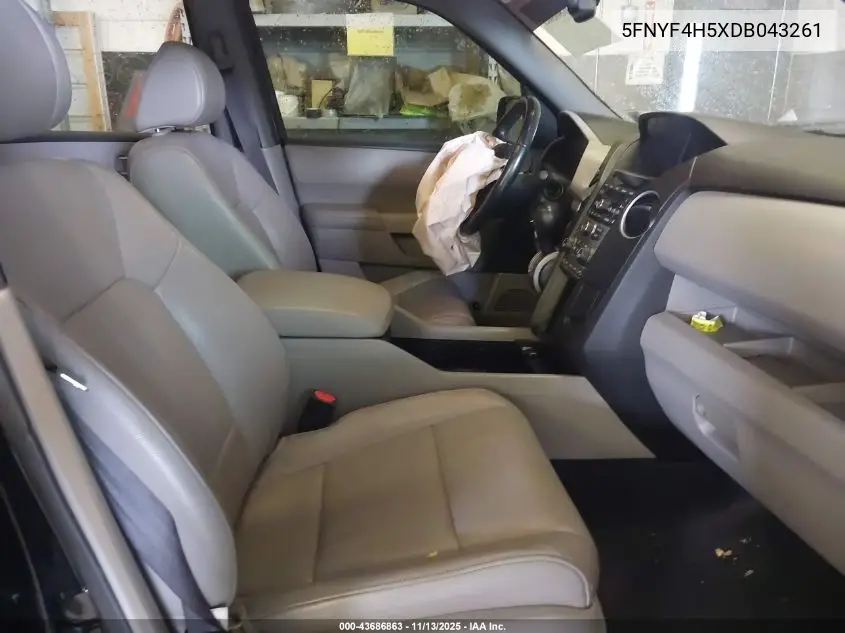 5FNYF4H5XDB043261 2013 Honda Pilot Ex-L