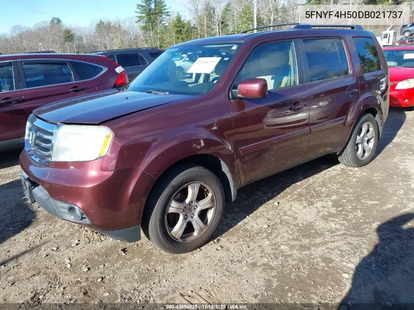 5FNYF4H50DB021737 2013 Honda Pilot Ex-L