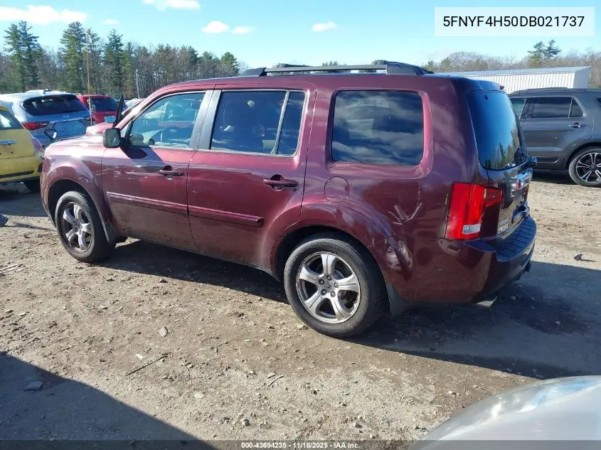 5FNYF4H50DB021737 2013 Honda Pilot Ex-L