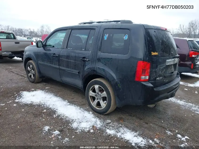 5FNYF4H77DB050203 2013 Honda Pilot Ex-L