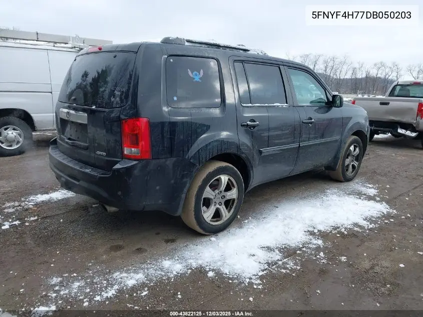 5FNYF4H77DB050203 2013 Honda Pilot Ex-L