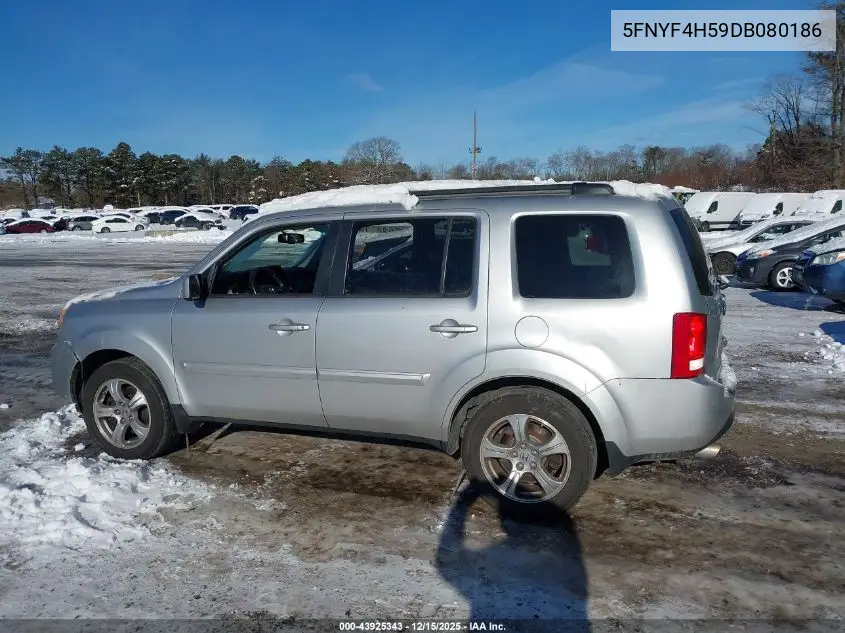 5FNYF4H59DB080186 2013 Honda Pilot Ex-L