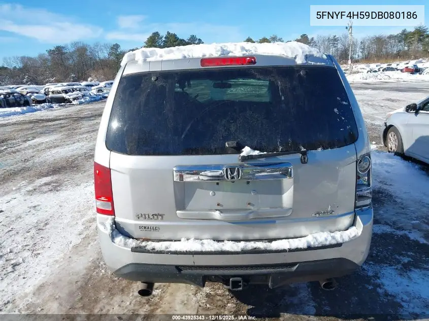 5FNYF4H59DB080186 2013 Honda Pilot Ex-L