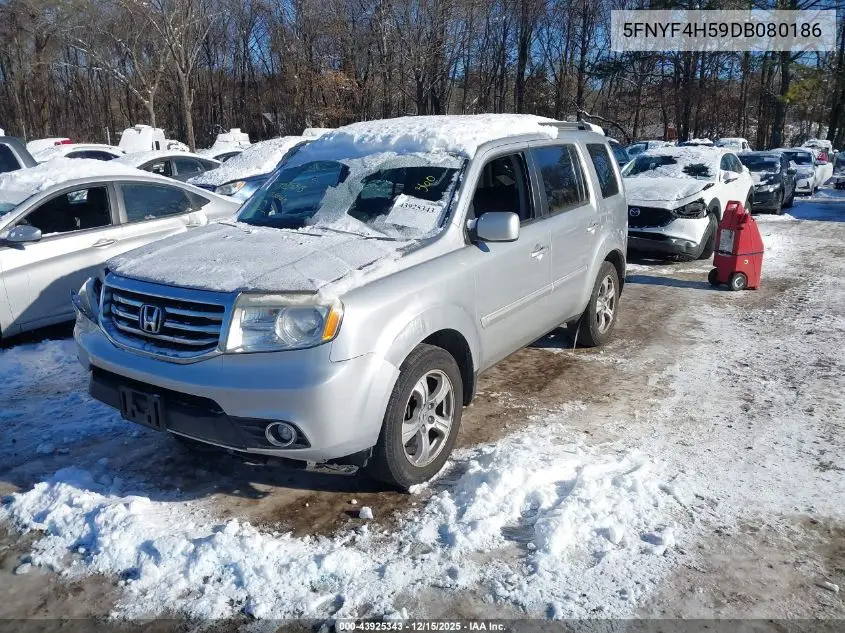 5FNYF4H59DB080186 2013 Honda Pilot Ex-L