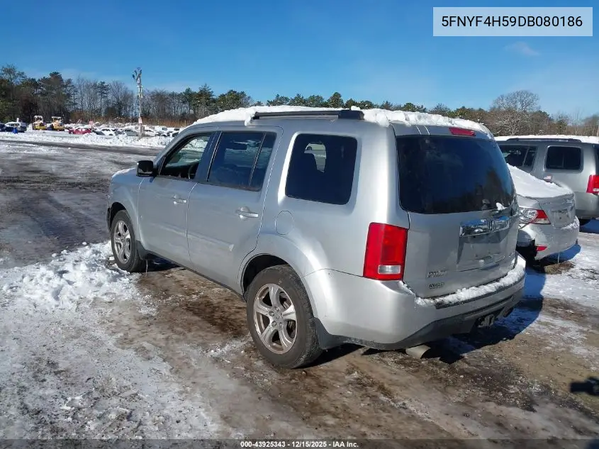 5FNYF4H59DB080186 2013 Honda Pilot Ex-L