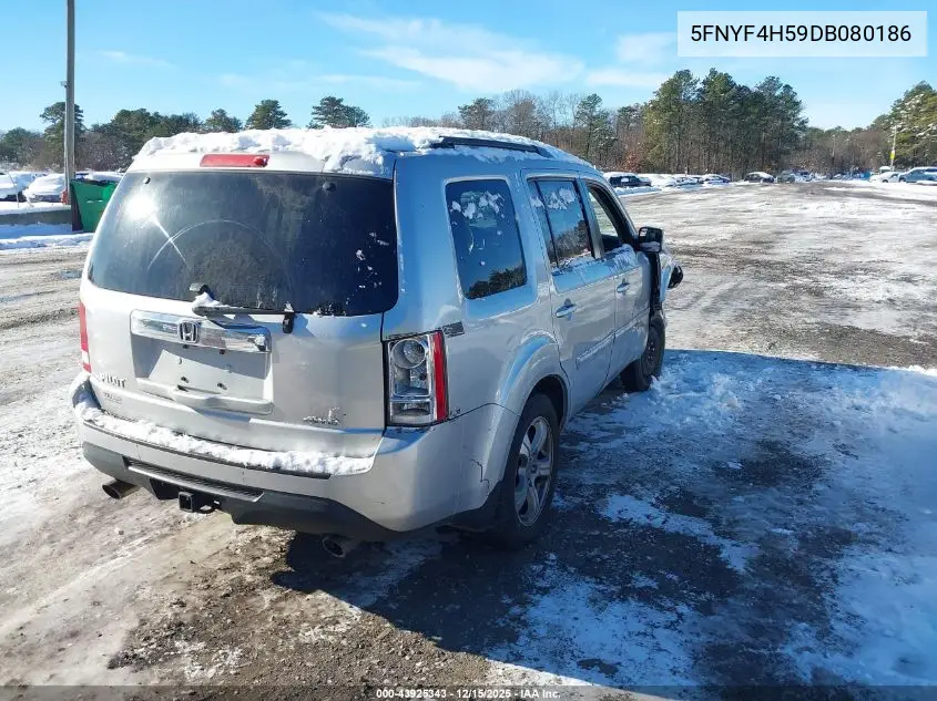 5FNYF4H59DB080186 2013 Honda Pilot Ex-L