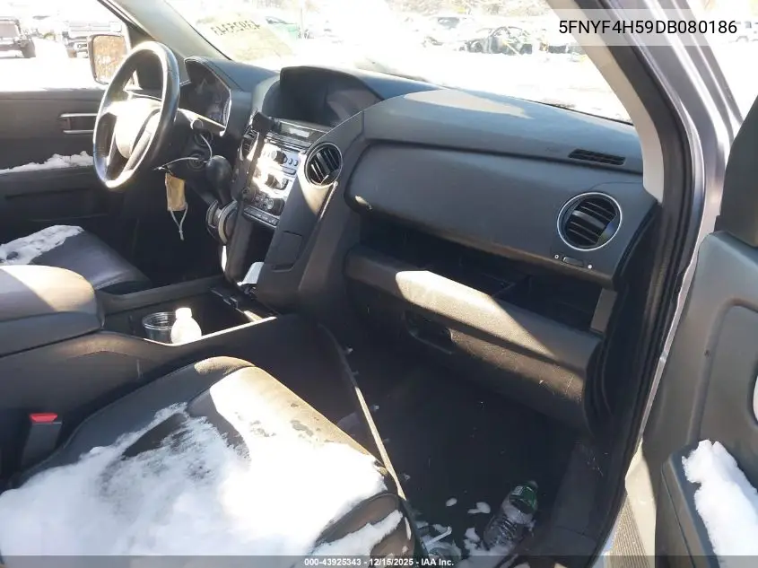 5FNYF4H59DB080186 2013 Honda Pilot Ex-L