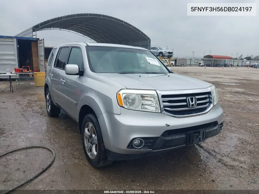 5FNYF3H56DB024197 2013 Honda Pilot Ex-L