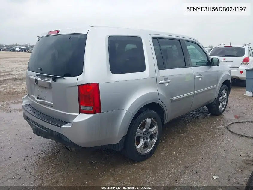 5FNYF3H56DB024197 2013 Honda Pilot Ex-L