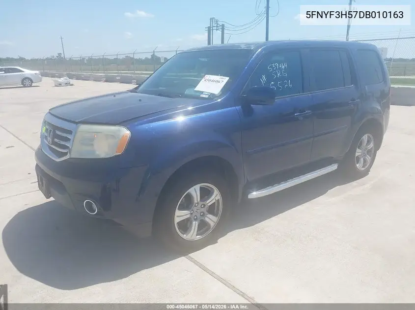 5FNYF3H57DB010163 2013 Honda Pilot Ex-L