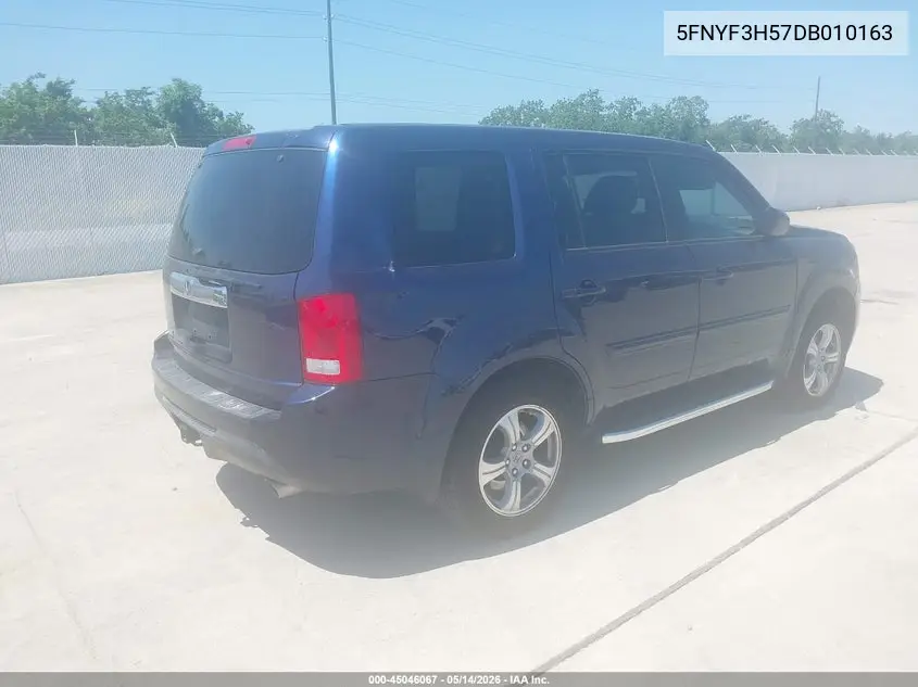 5FNYF3H57DB010163 2013 Honda Pilot Ex-L