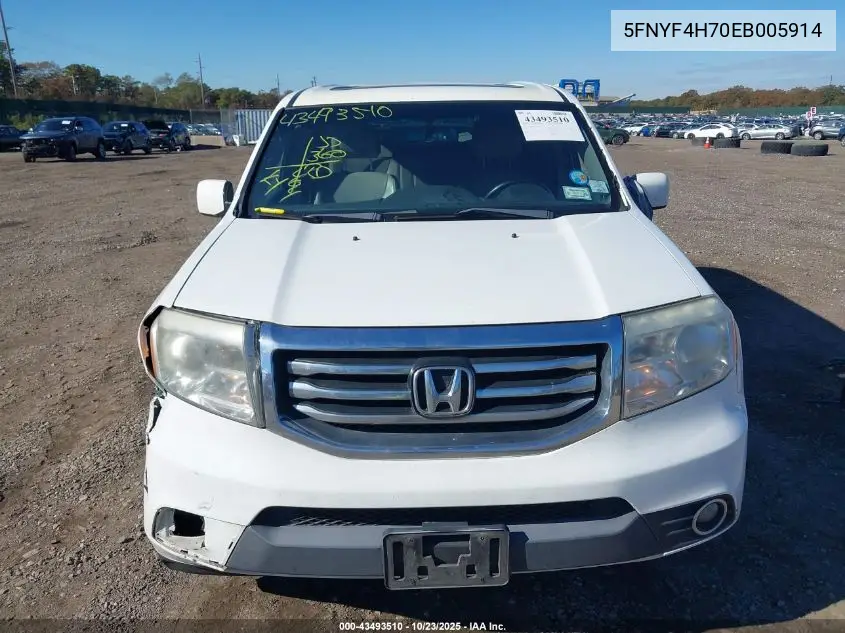5FNYF4H70EB005914 2014 Honda Pilot Ex-L