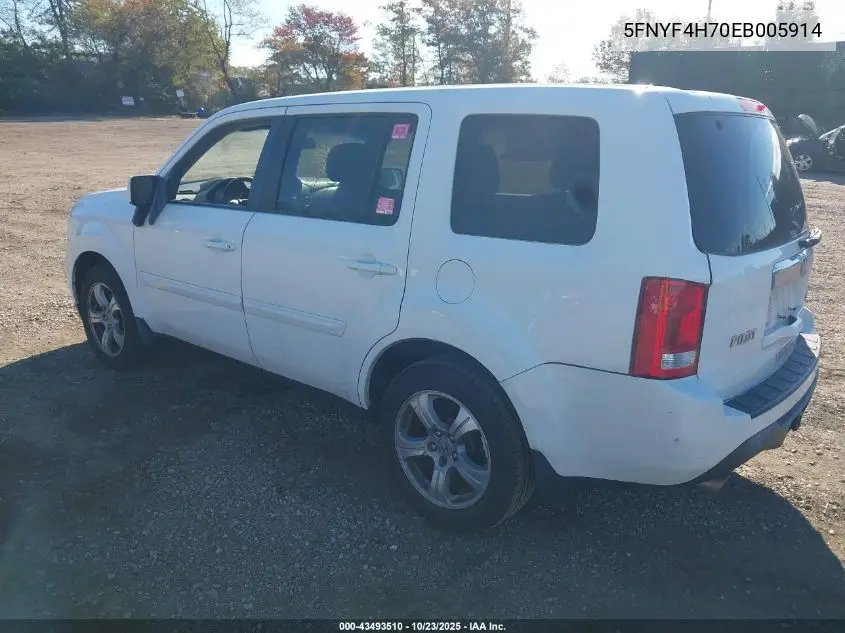 5FNYF4H70EB005914 2014 Honda Pilot Ex-L