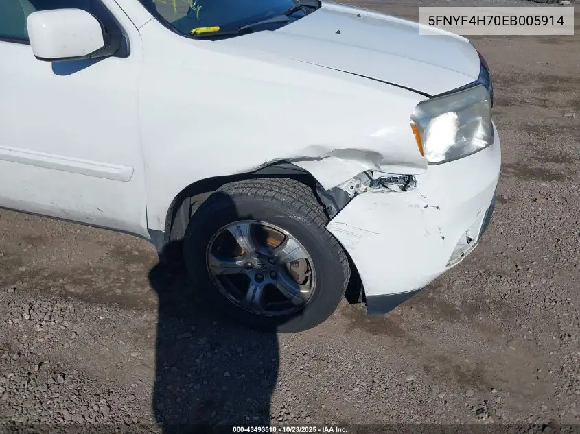 5FNYF4H70EB005914 2014 Honda Pilot Ex-L