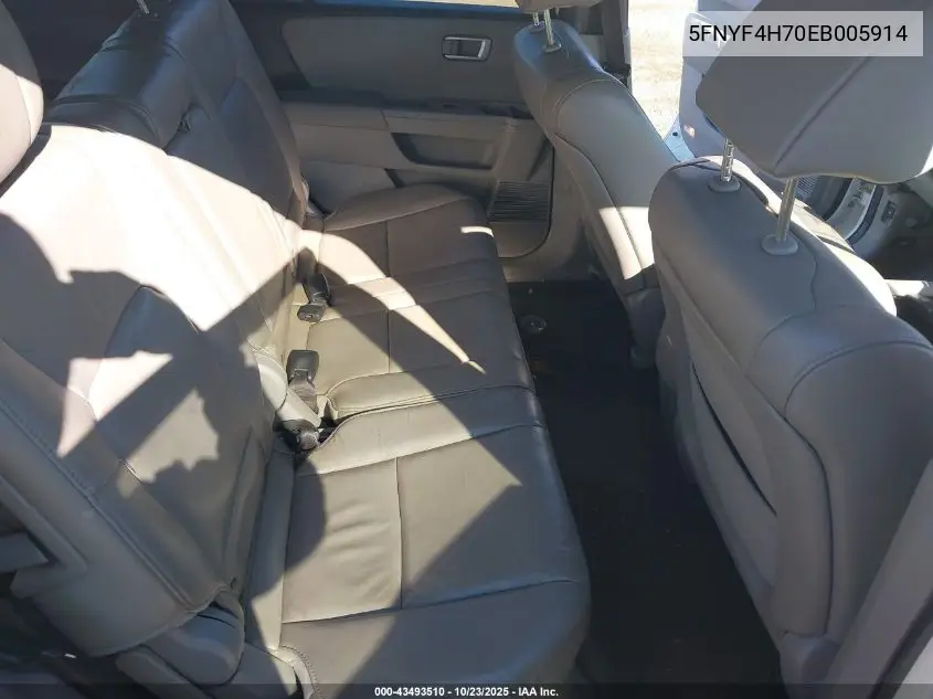 5FNYF4H70EB005914 2014 Honda Pilot Ex-L