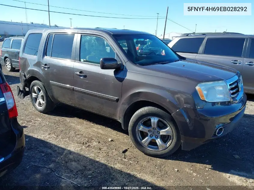 5FNYF4H69EB028292 2014 Honda Pilot Ex-L