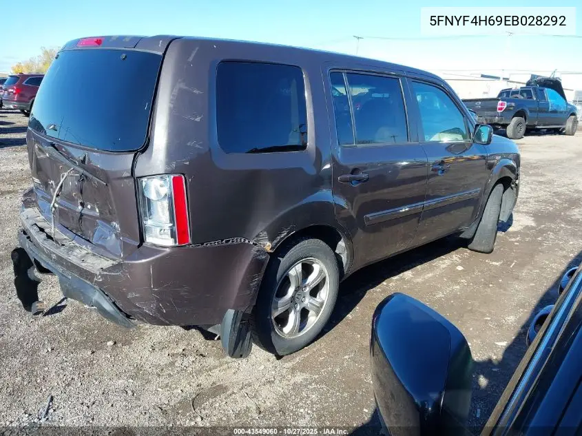 5FNYF4H69EB028292 2014 Honda Pilot Ex-L