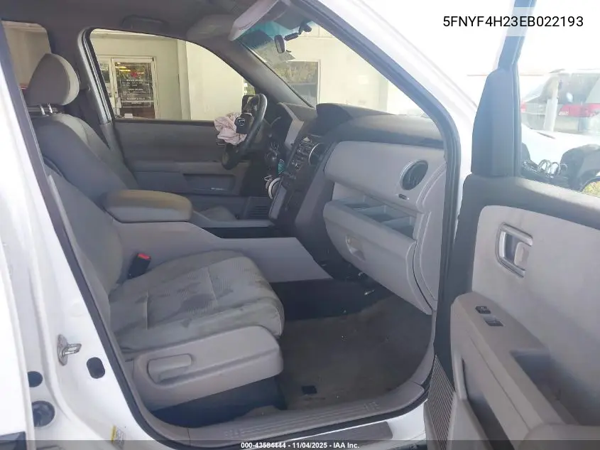 5FNYF4H23EB022193 2014 Honda Pilot Lx