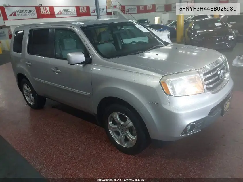 5FNYF3H44EB026930 2014 Honda Pilot Ex