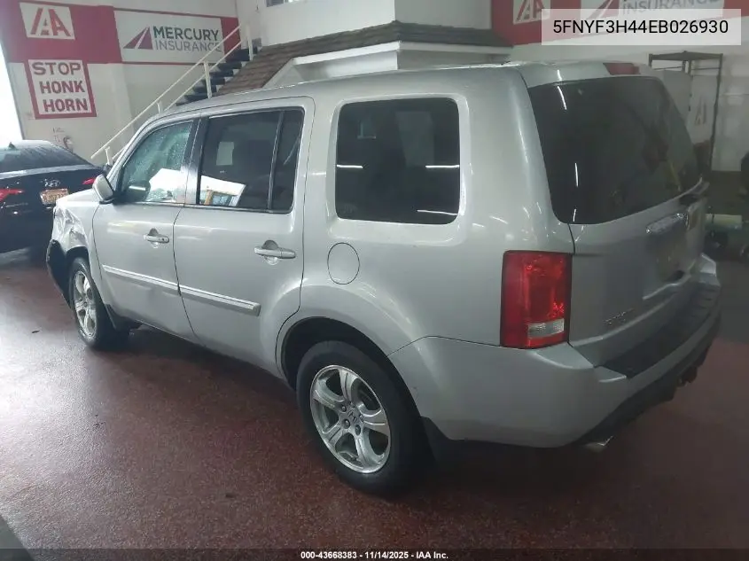 5FNYF3H44EB026930 2014 Honda Pilot Ex