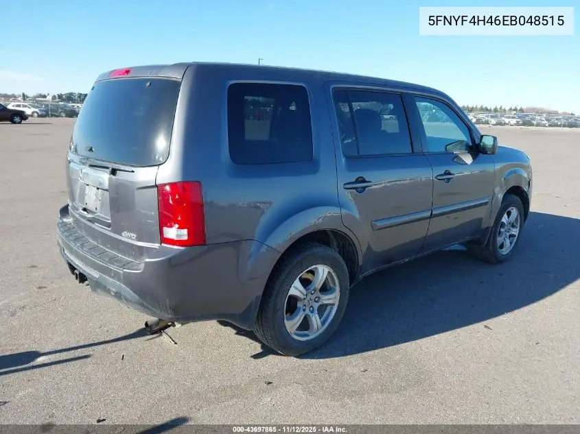 5FNYF4H46EB048515 2014 Honda Pilot Ex