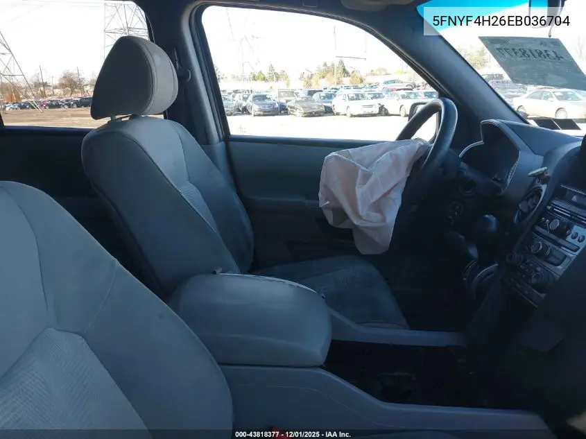 5FNYF4H26EB036704 2014 Honda Pilot Lx