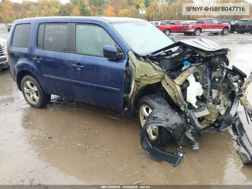 5FNYF4H58FB047716 2015 Honda Pilot Ex-L