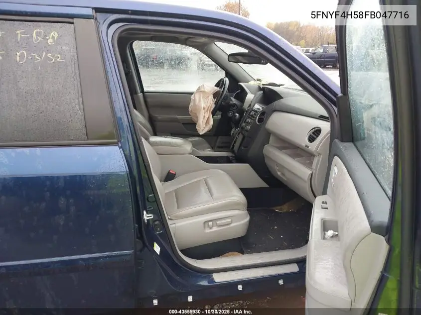 5FNYF4H58FB047716 2015 Honda Pilot Ex-L