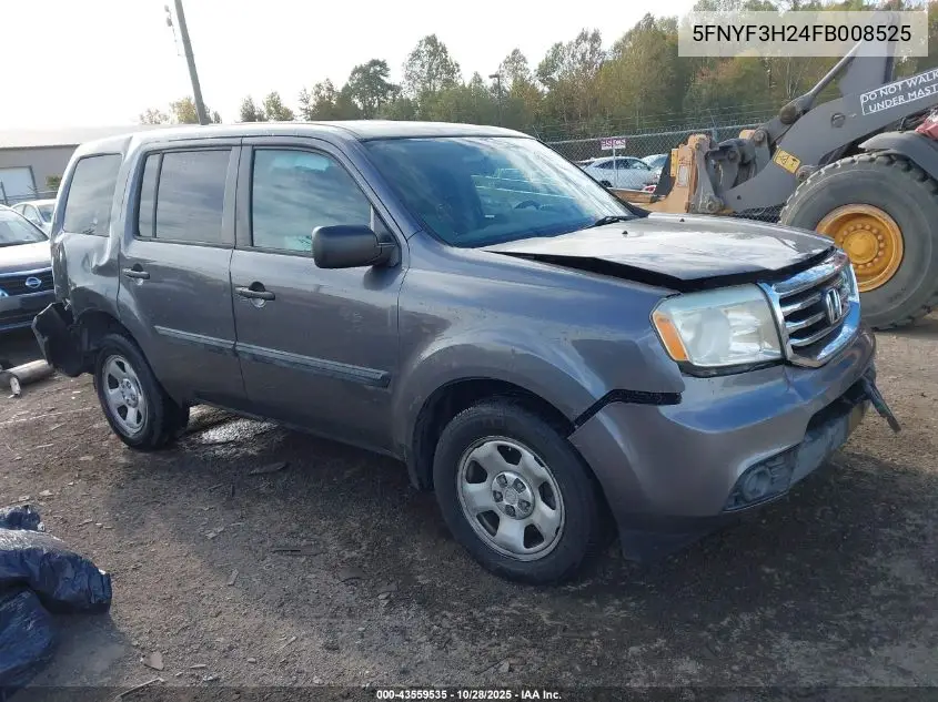 5FNYF3H24FB008525 2015 Honda Pilot Lx