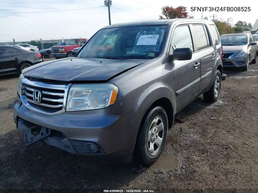 5FNYF3H24FB008525 2015 Honda Pilot Lx