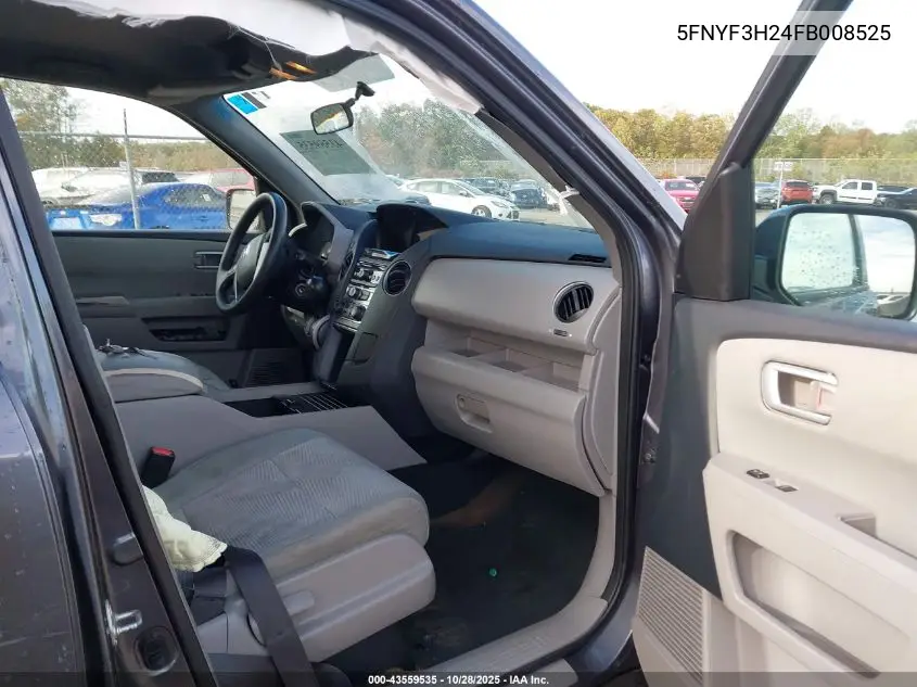 5FNYF3H24FB008525 2015 Honda Pilot Lx