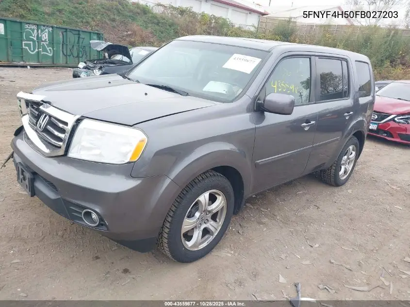 5FNYF4H50FB027203 2015 Honda Pilot Ex-L