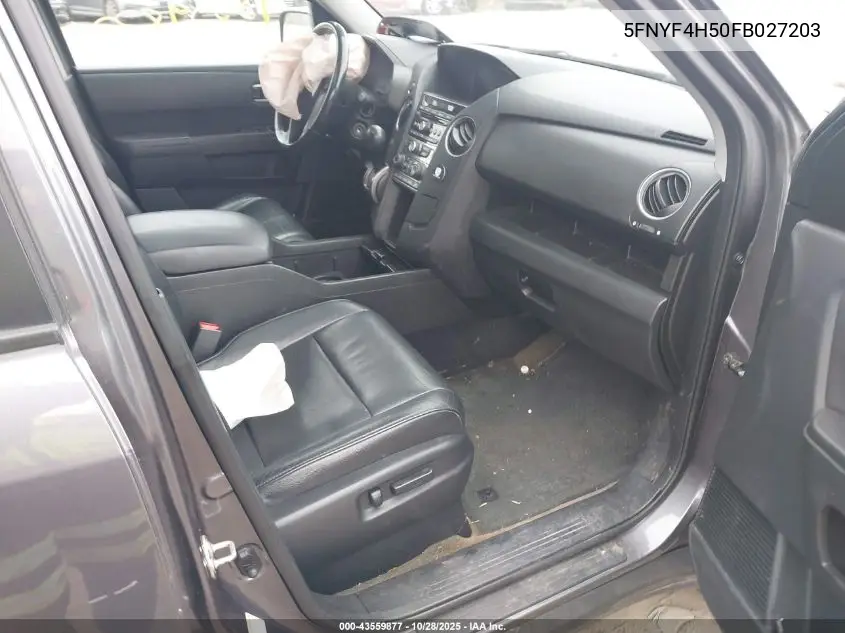 5FNYF4H50FB027203 2015 Honda Pilot Ex-L
