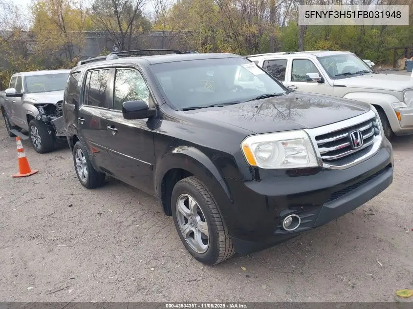 5FNYF3H51FB031948 2015 Honda Pilot Ex-L